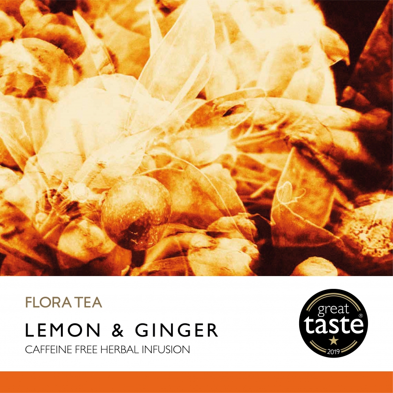 Lemon & Ginger thee van Flora Tea / Gember thee